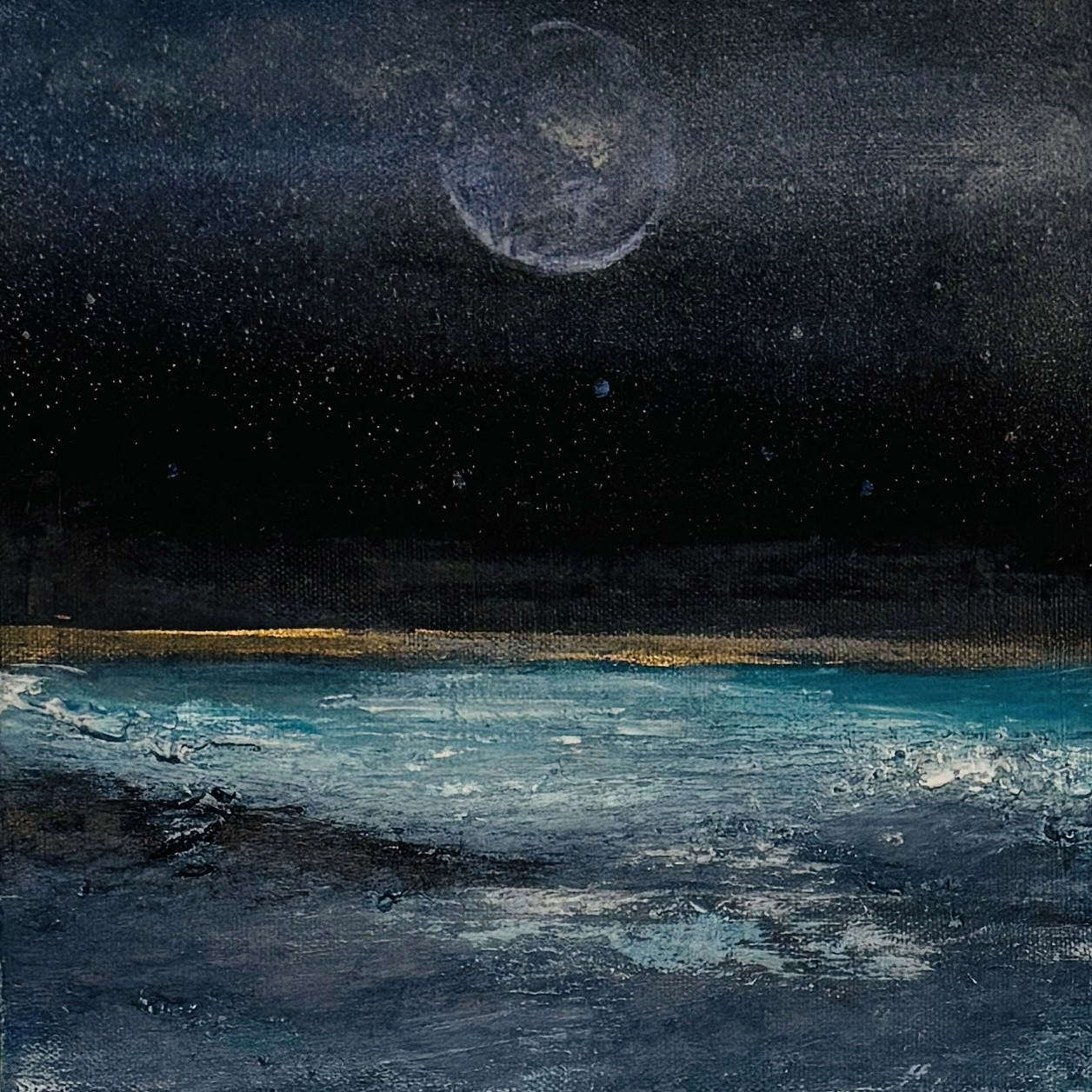 Akrylmålning Lunar tide av Donna Lee Johansson