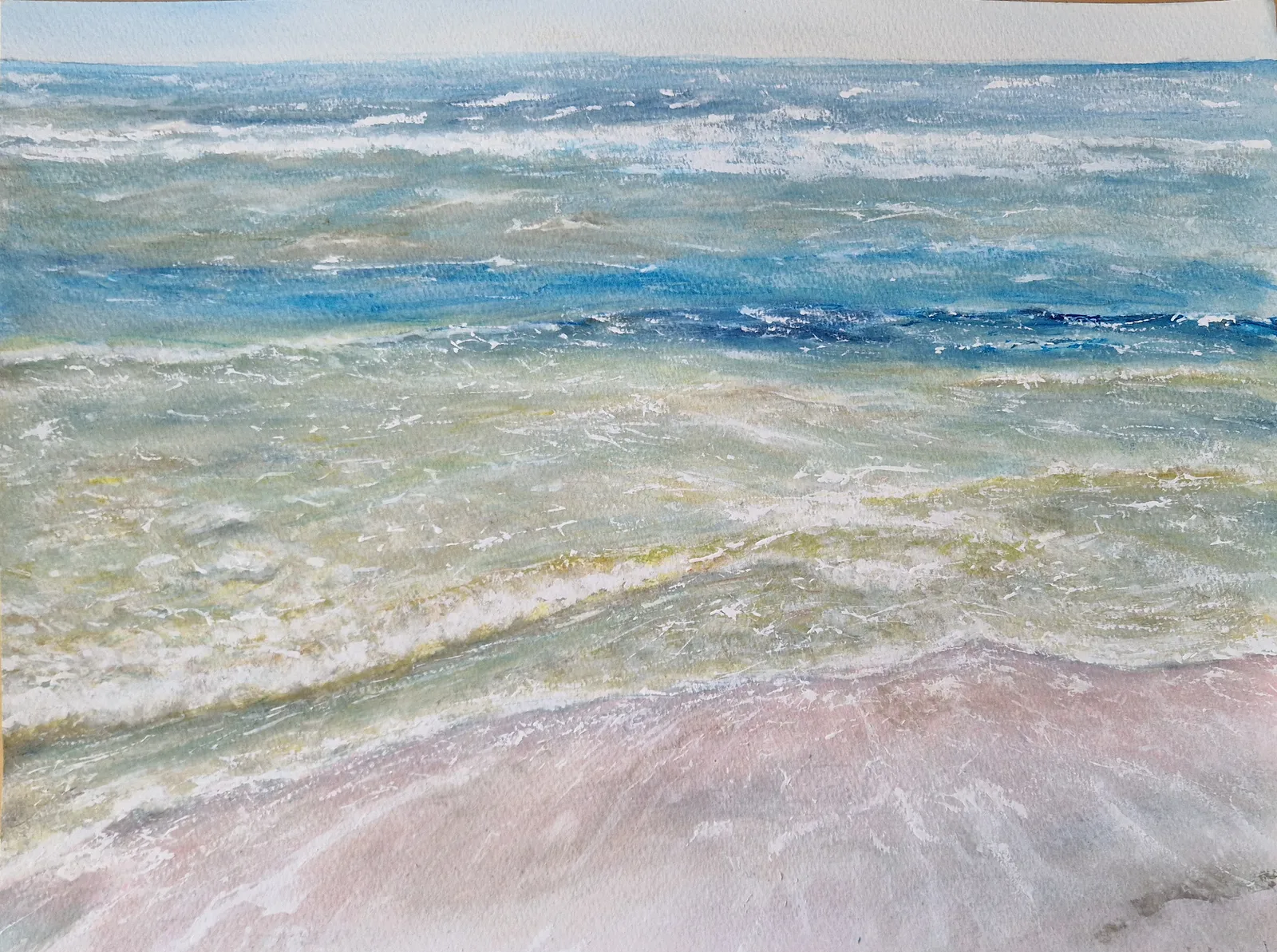 Akvarell Smygehuk coast av Anna M. Puig Molina