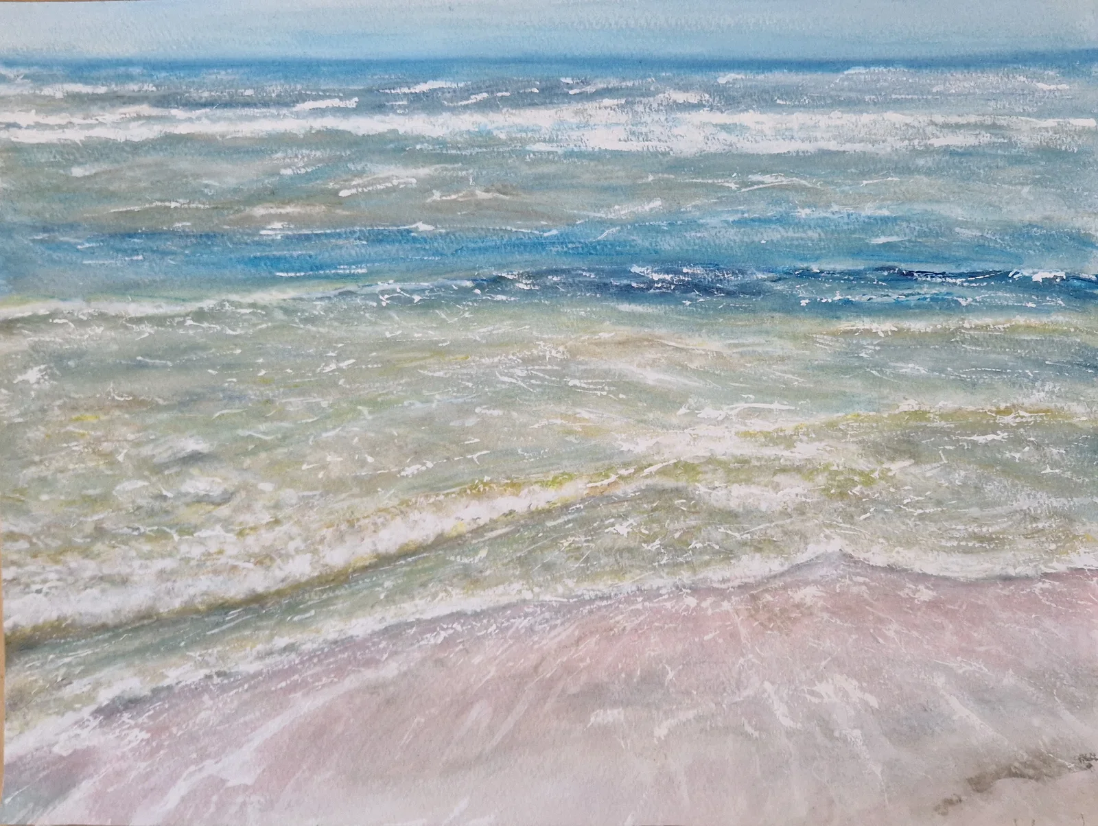 Akvarell Smygehuk coast av Anna M. Puig Molina