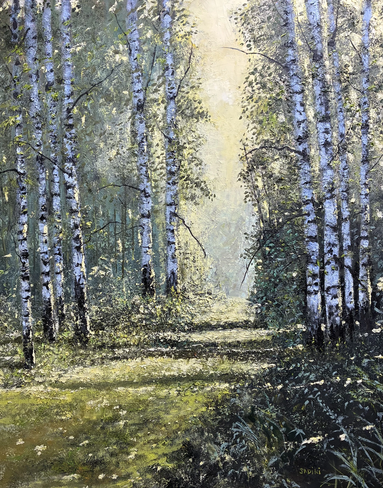 Oljemålning Sommaridyll av Notte Hedberg