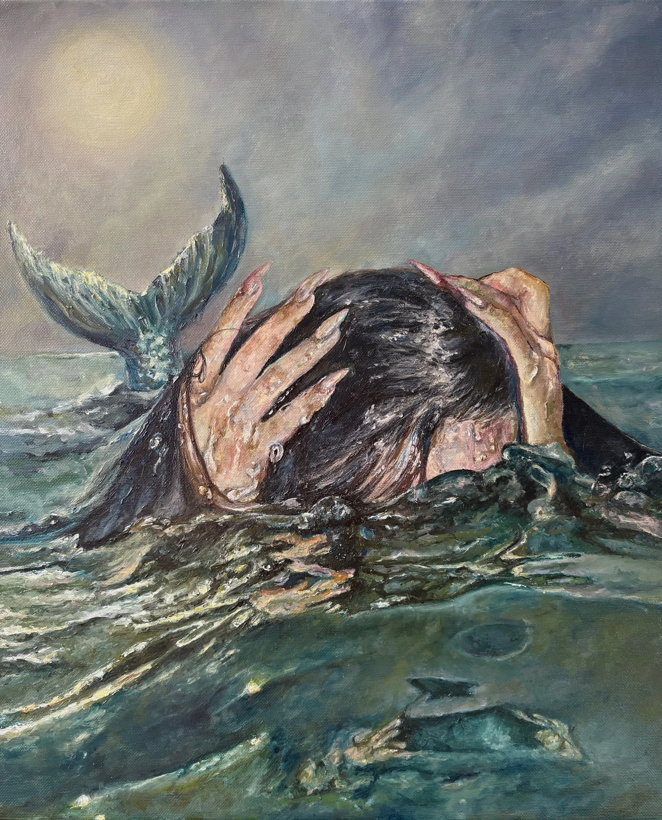 Oljemålning Sirens Solstice av Anastasiya Kostyuk