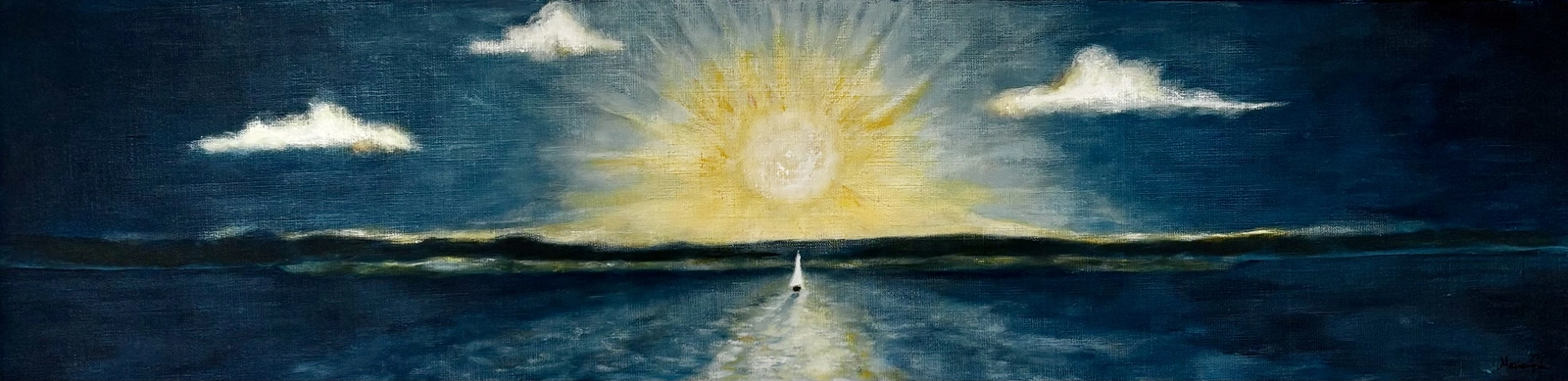 Akrylmålning Im coming home av Maria Falk Larsson