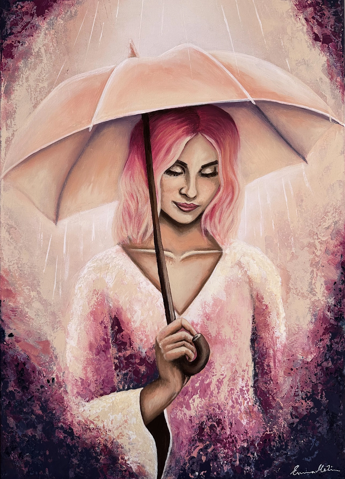 Akrylmålning After the Rain av Emma Melzén