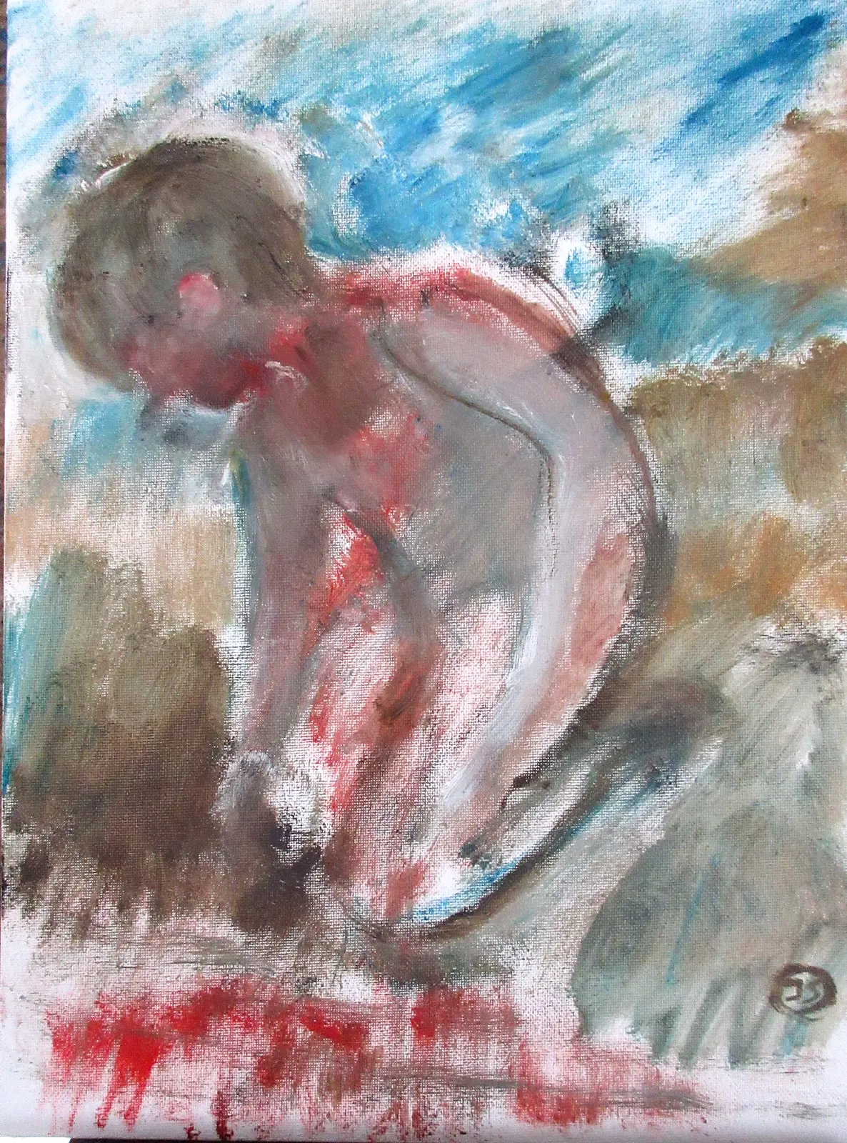 Oljemålning En modern Narcissus av Jan Söderman