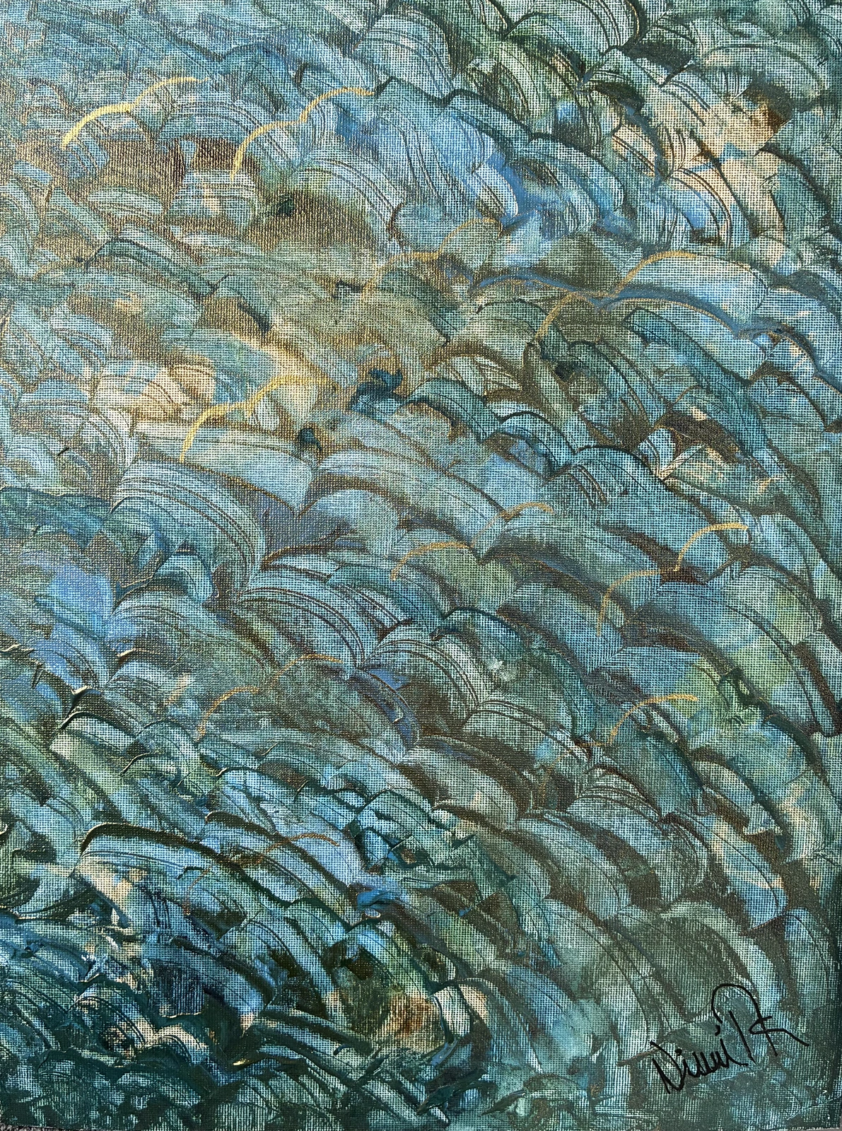 Akrylmålning Above the ocean av Ninni Andersson