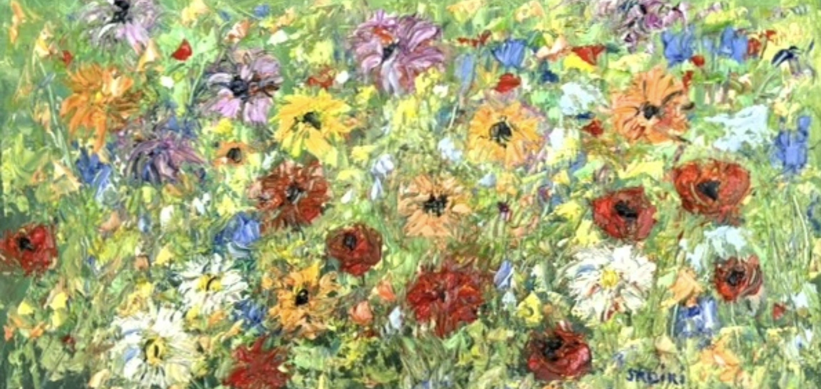 Oljemålning Impressionistens sommaräng av Notte Hedberg