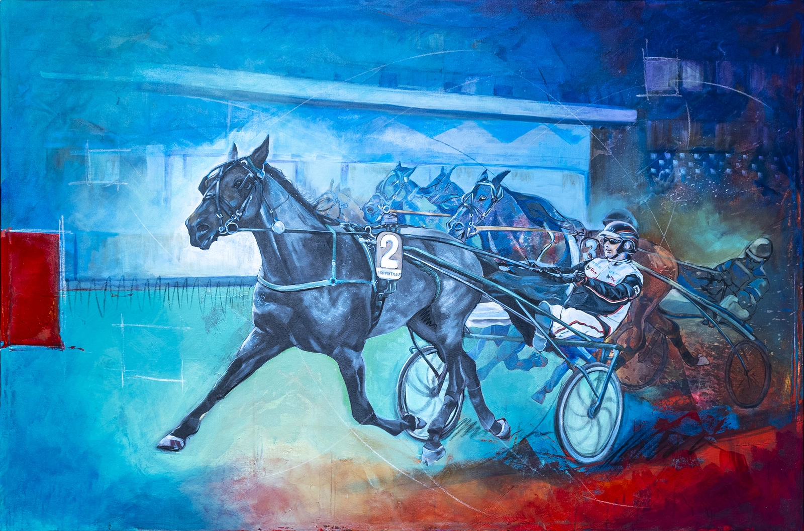 Akrylmålning Horse_4 av Maher Aziz