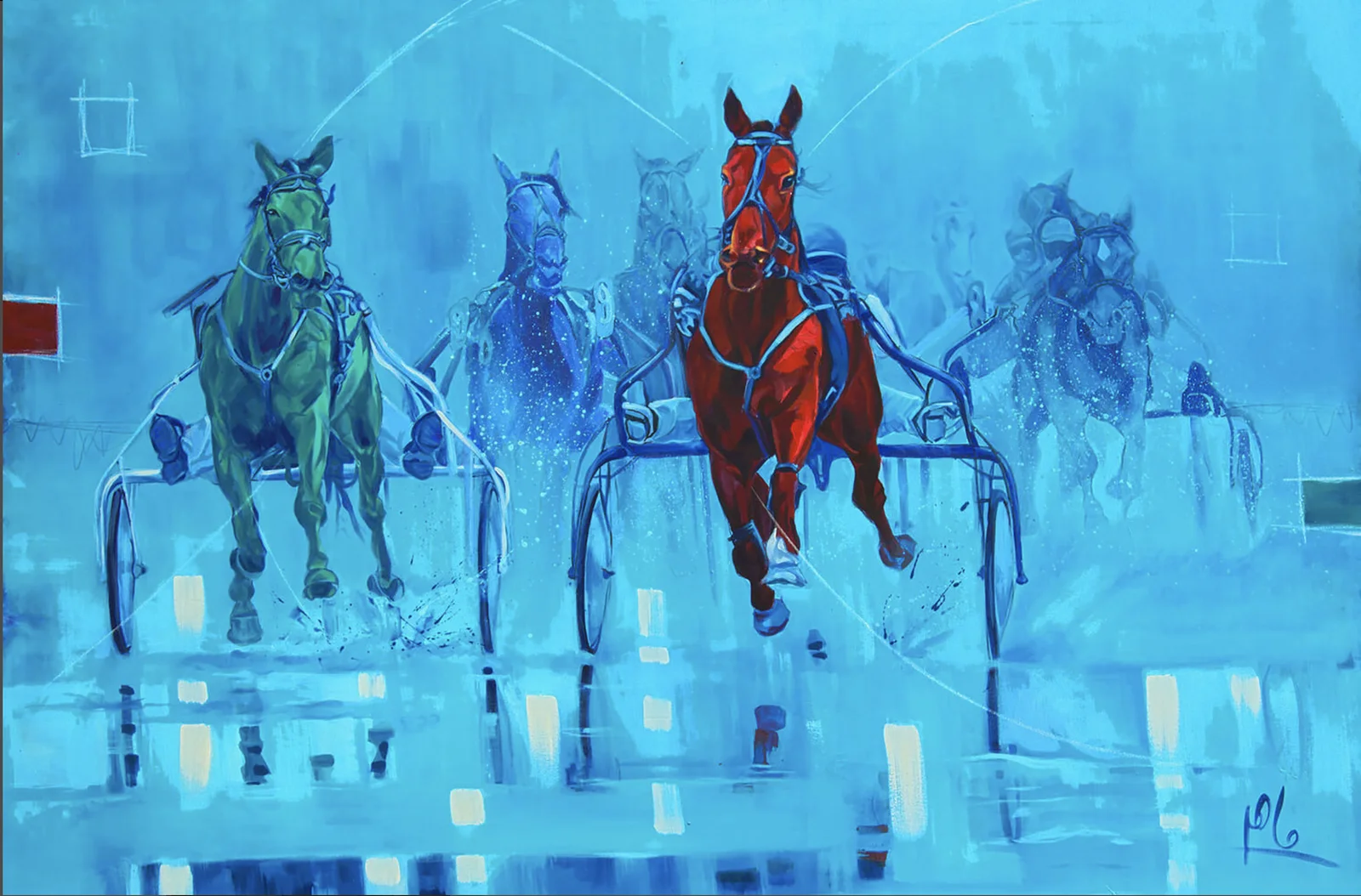 Akrylmålning Horse_5 av Maher Aziz