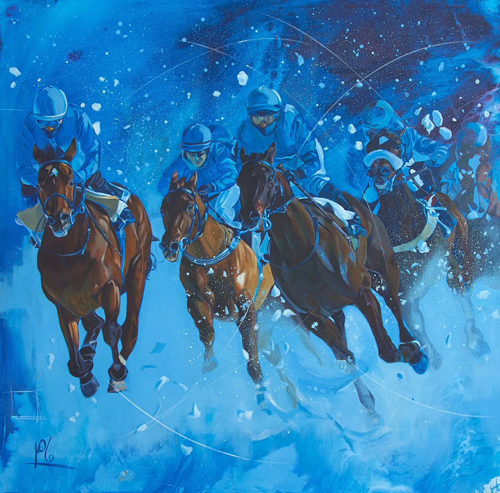 Akrylmålning Horse_6 av Maher Aziz