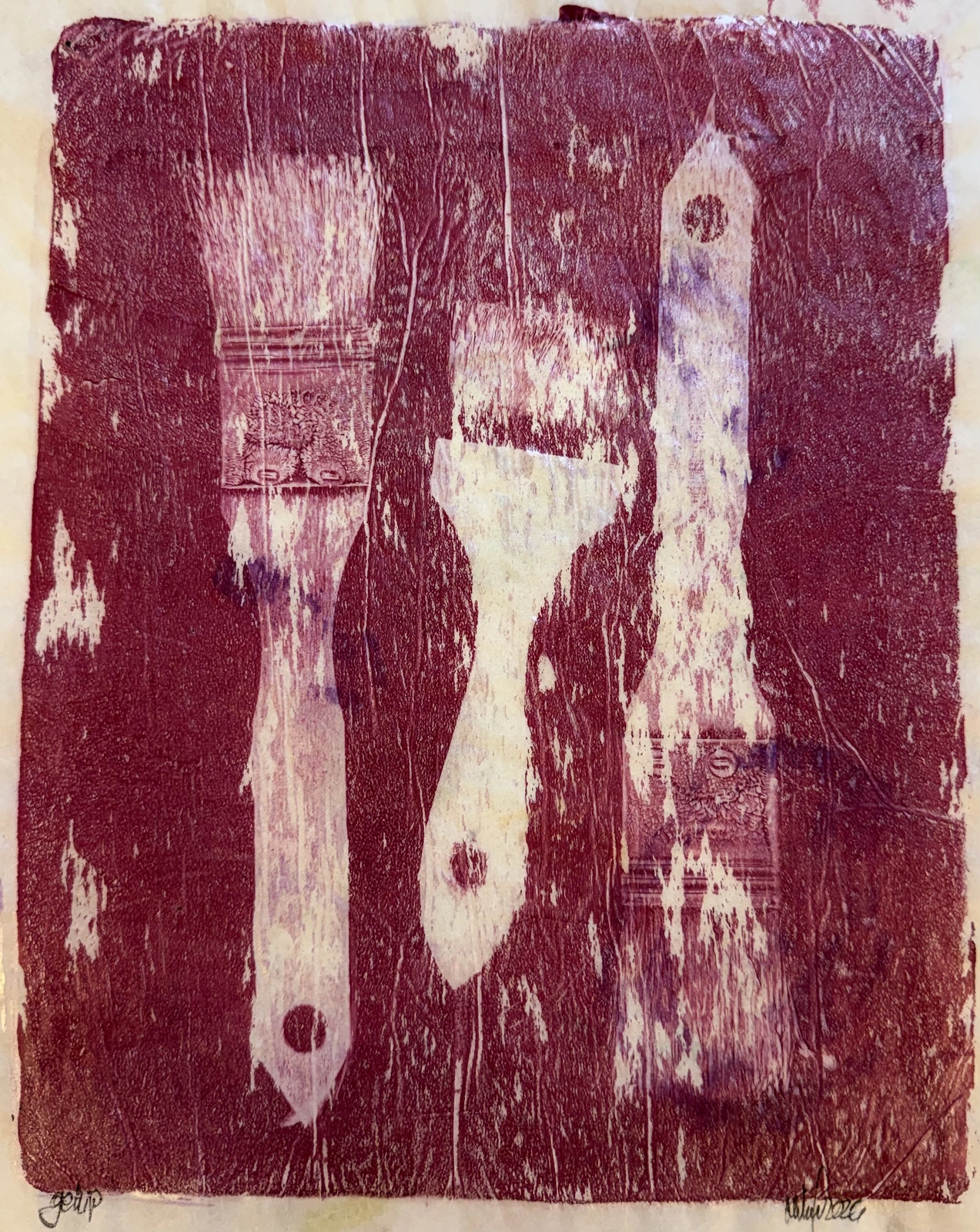 Akrylmålning Brushes/Penslat av Mikael Da Silva Eriksson