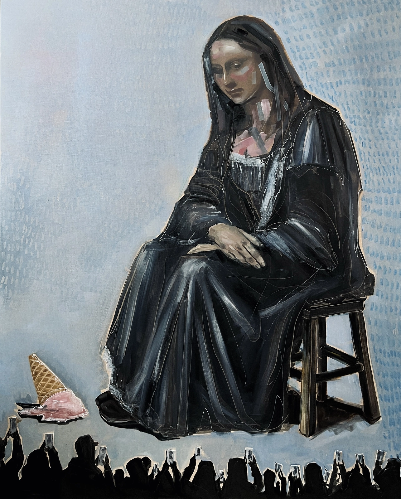 Oljemålning Art is never finished, only abandoned av Sandra Ahlman