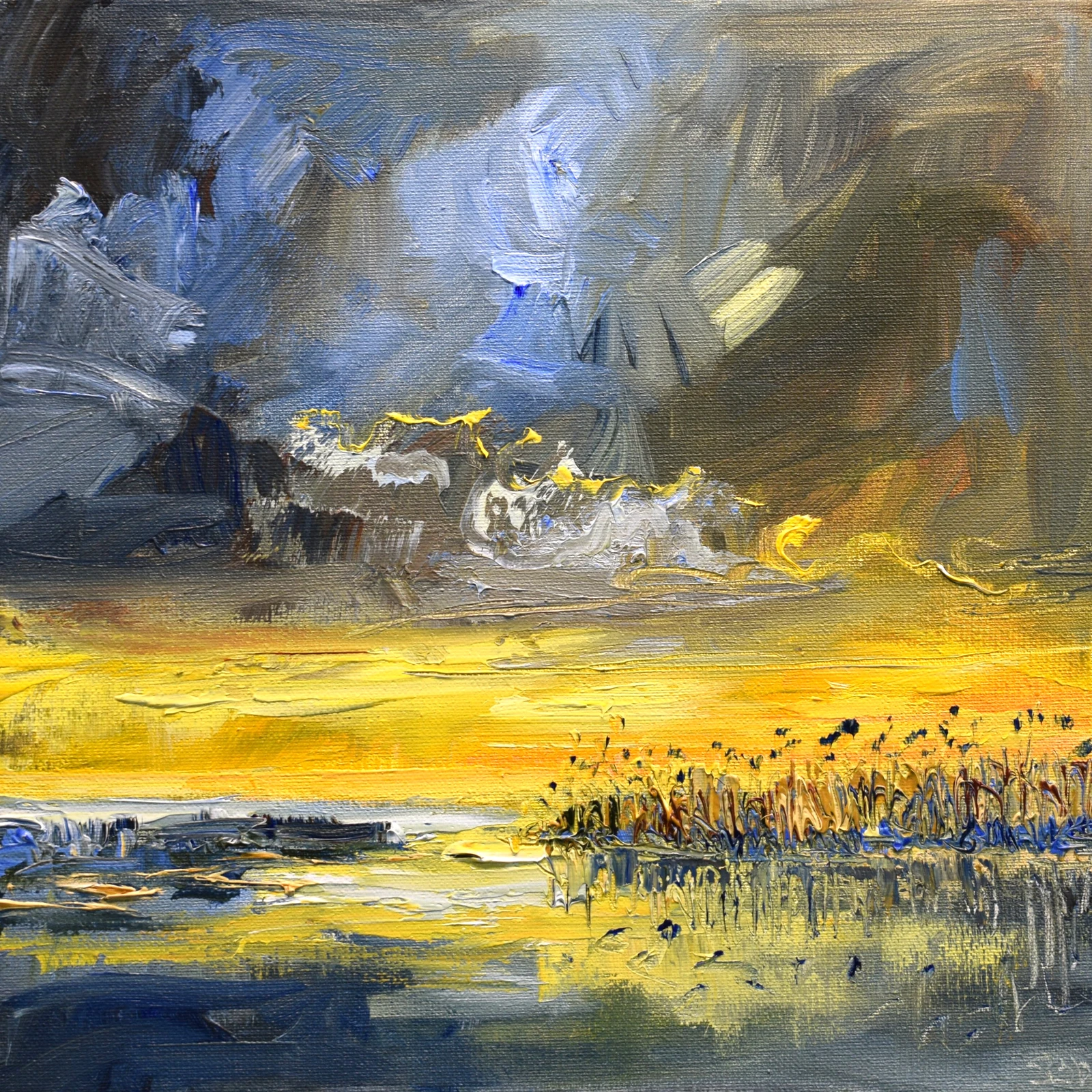 Oljemålning Ocean glow av Sonja Brussen