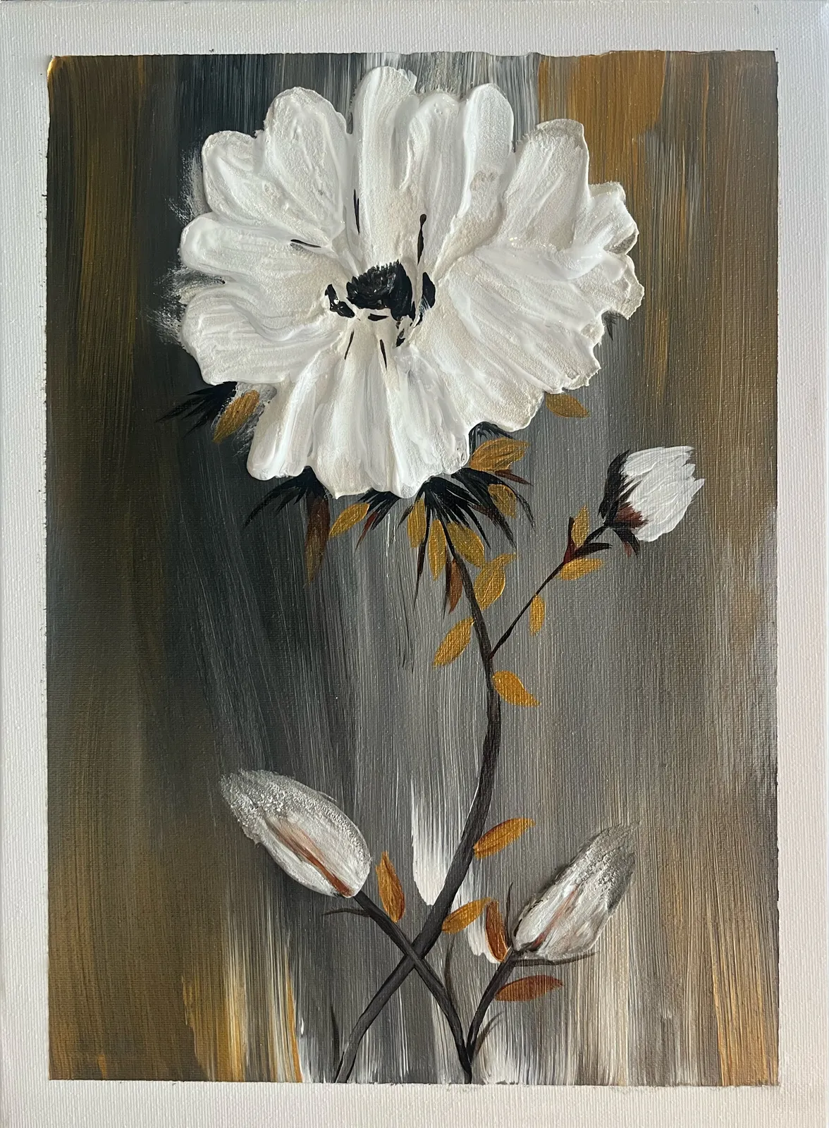 Akrylmålning Flower av Sara Daabas