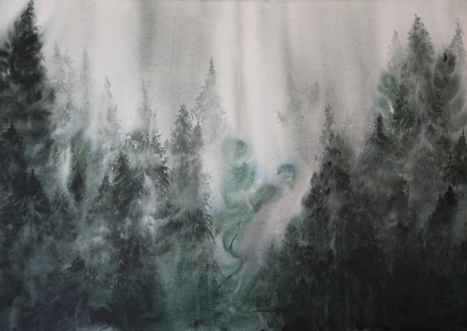 Akvarell Dancing Mist av Annie Widdgård