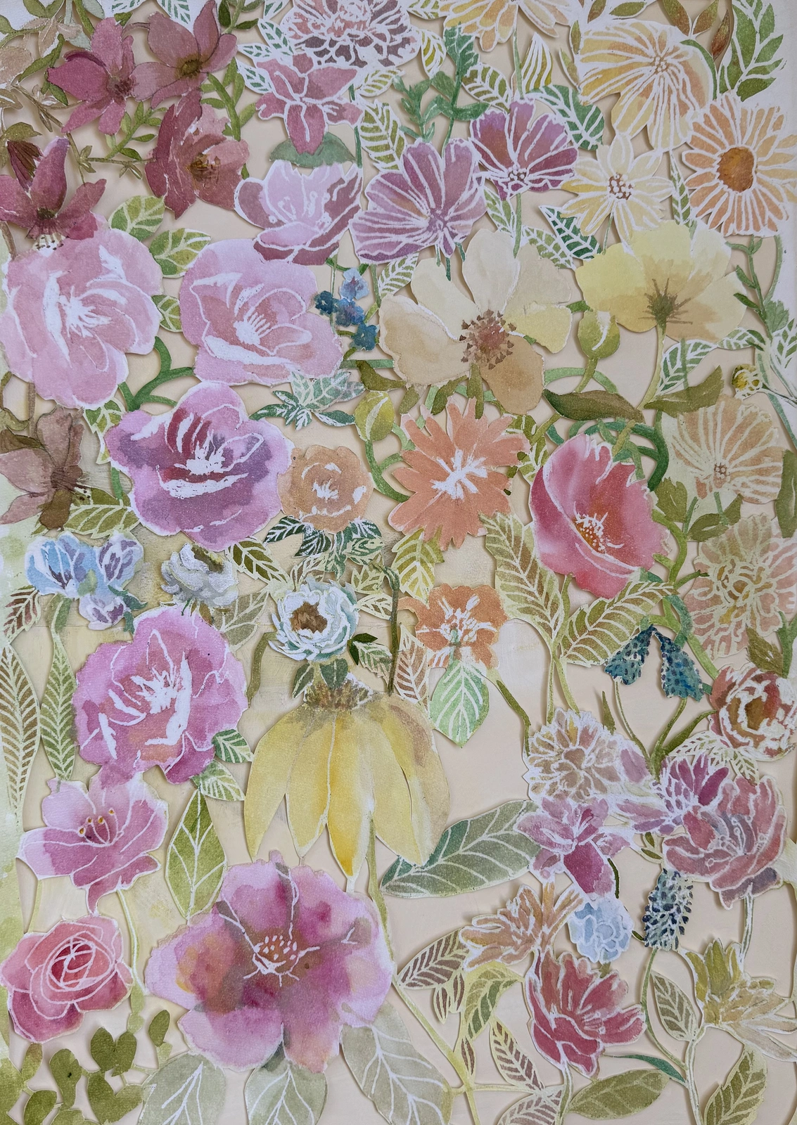 Akvarell Sommaräng av Helena Berggren