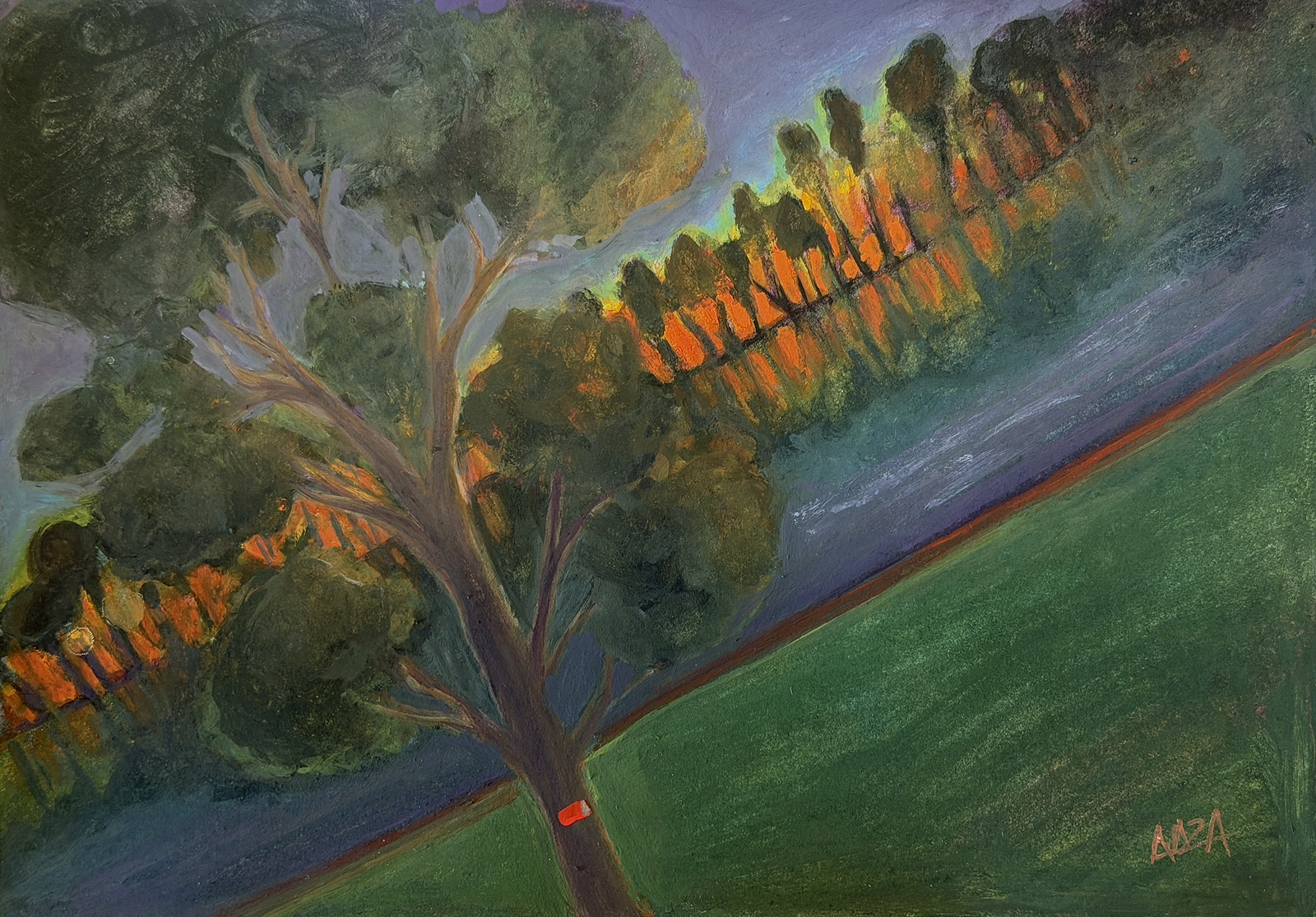 Rödmärkt träd av Aaza Jacobsson
