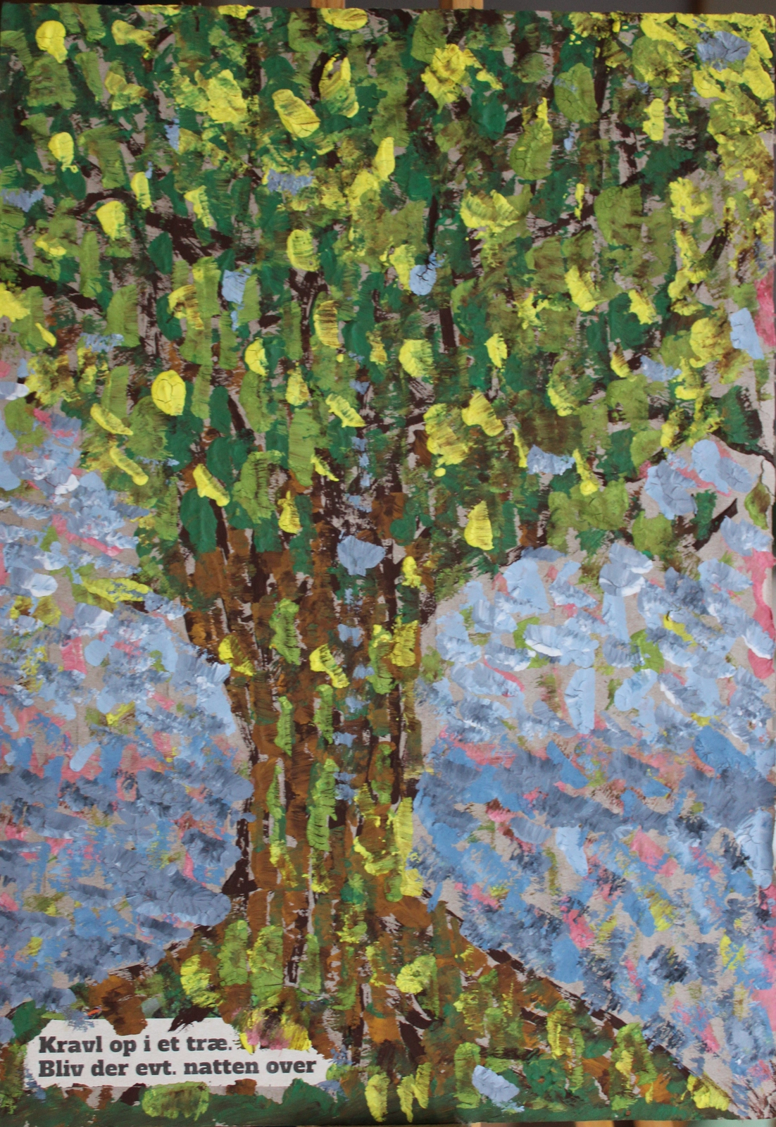 Akrylmålning The tree av Malene Langborg