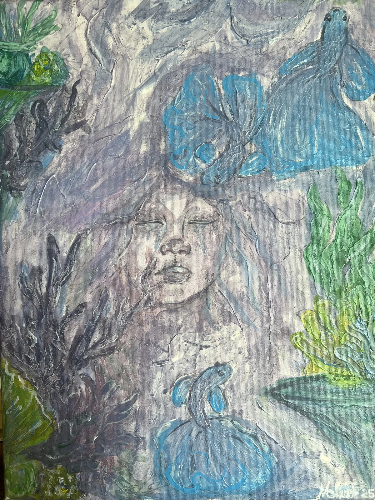 Akrylmålning Solace av Nelina Kullberg