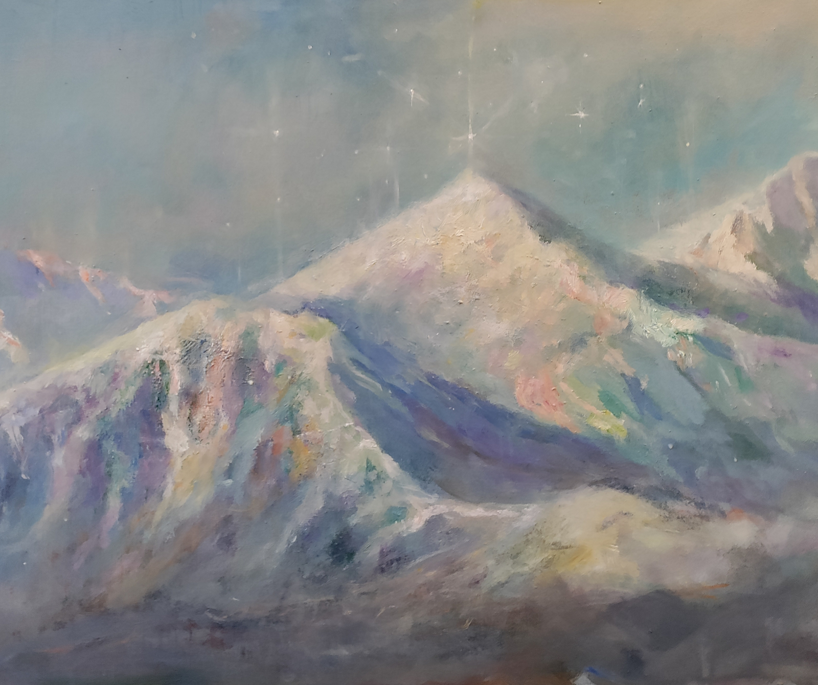 Oljemålning Sacred Mountain 0 av Eva Rödseth