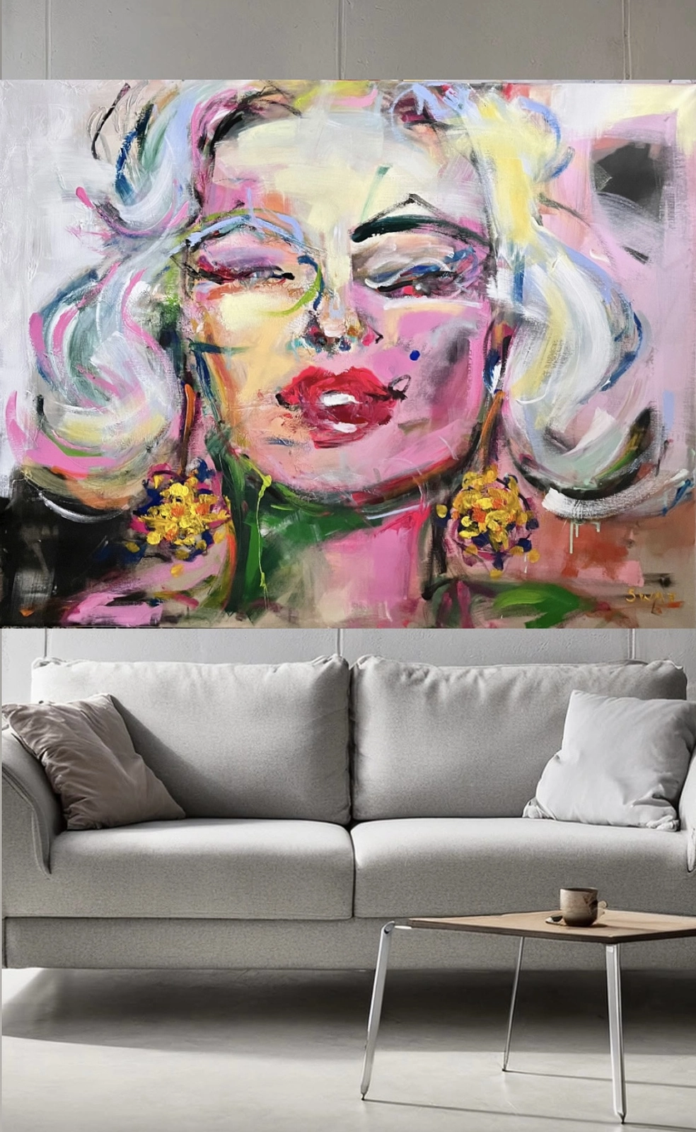 Akrylmålning Marilyn Monroe av Ilona Swat