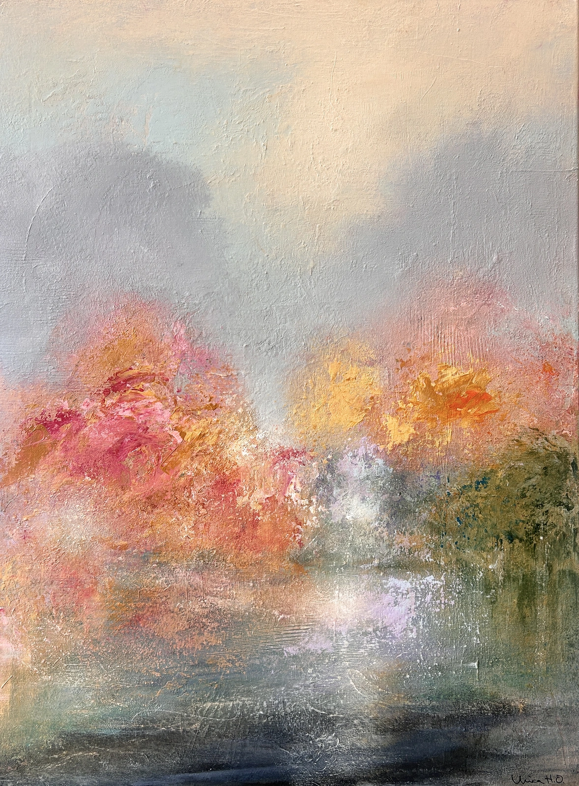 Akrylmålning Ljumma vindar av Ulrica Halling Olsson_art Stockholm
