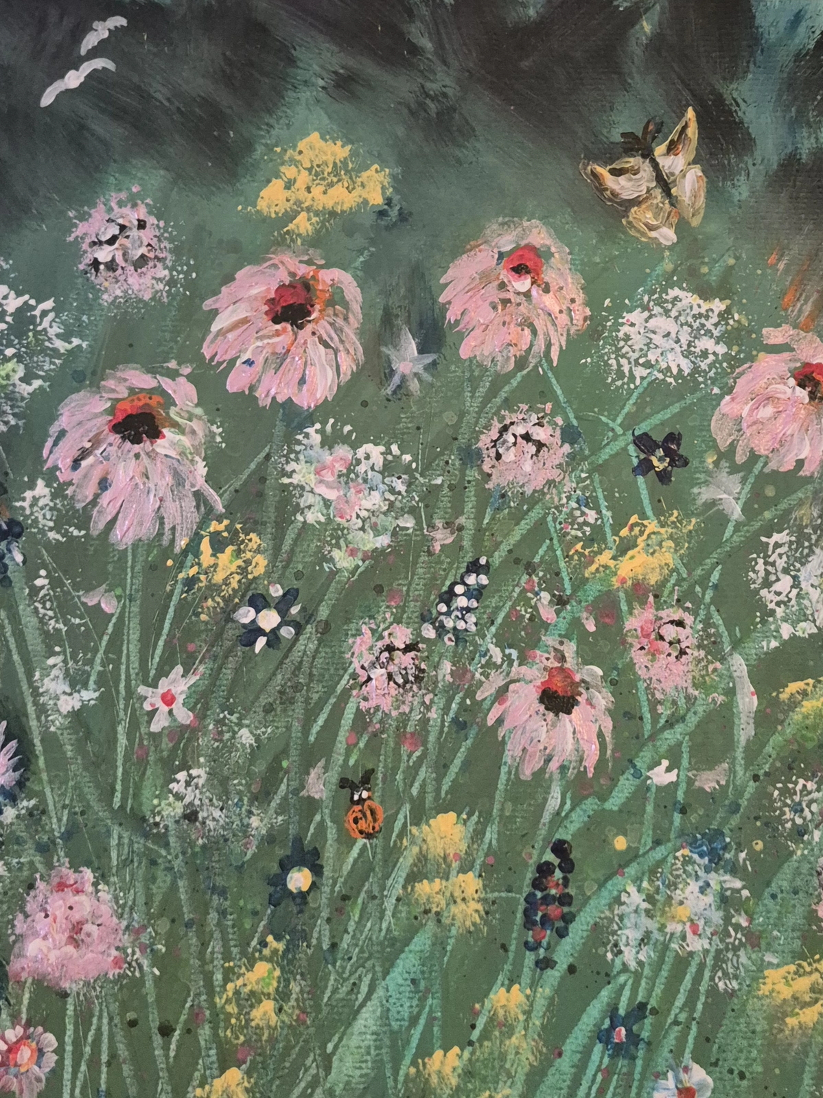 Akrylmålning Blommor som inte finns av Moj Svensson