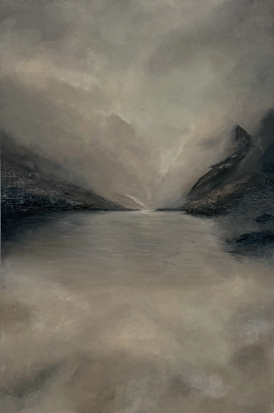 Akrylmålning Mountain Haze av Felicia Kall