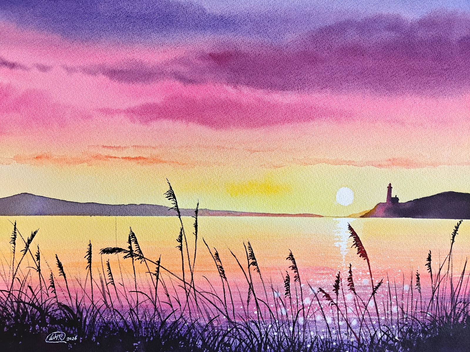Akvarell Sunset av Wei Hing Rosenkvist