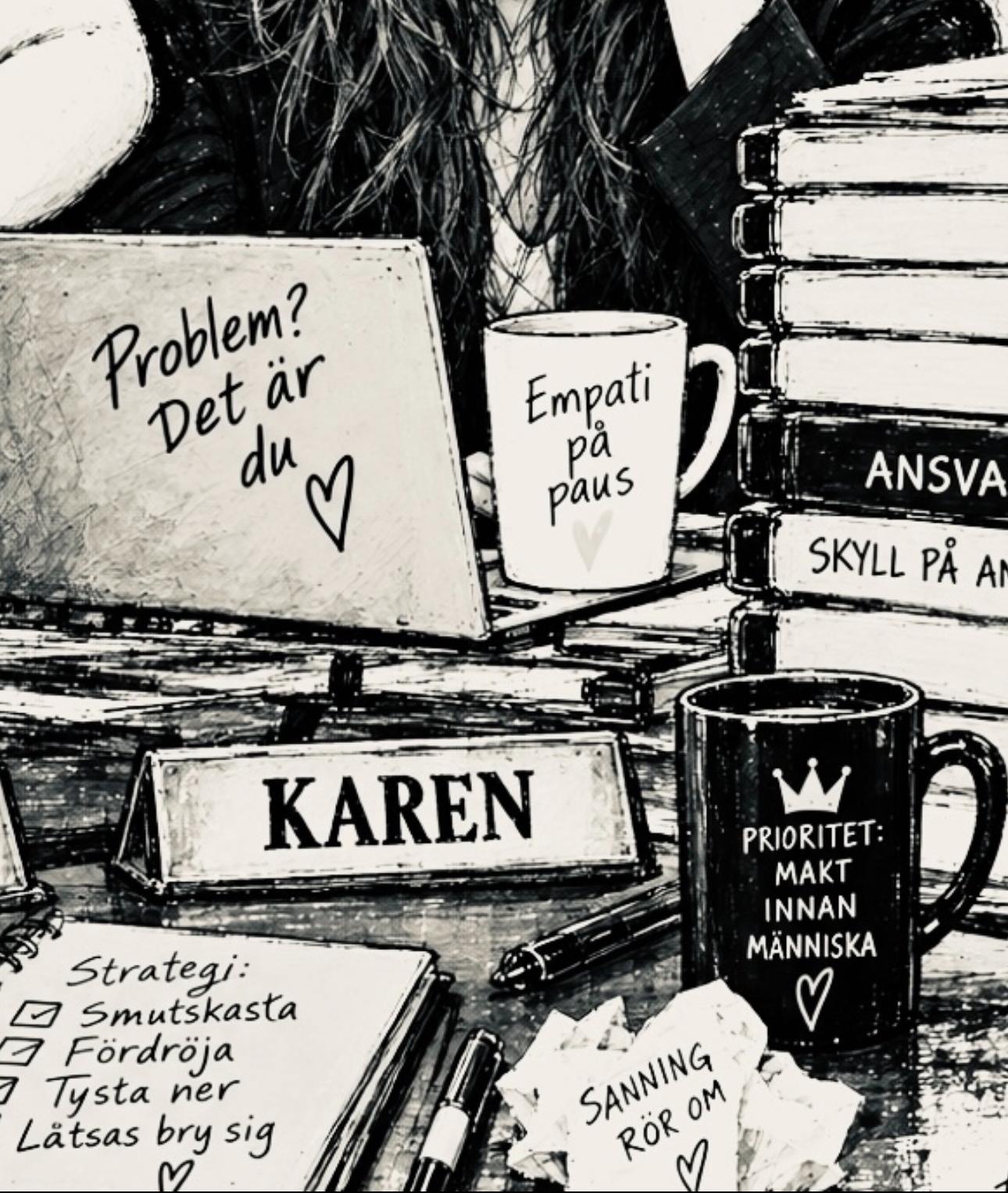 Satirisk llustration av Camilla .