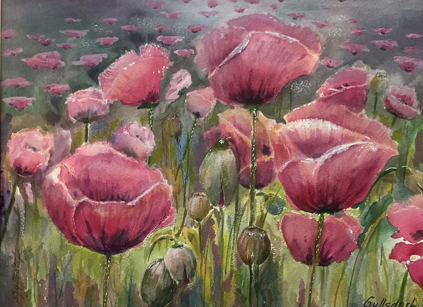 Vallmofält av Silvia Gyllsdorf