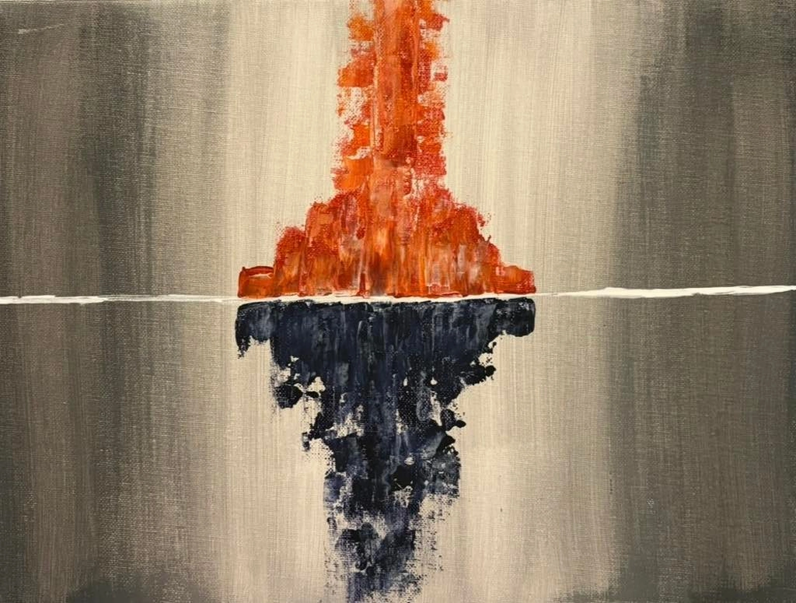 Akrylmålning Översikt - Bortom den vita linjen 1 av 2 av Ann-Christin (Acmpainting) Martinsson