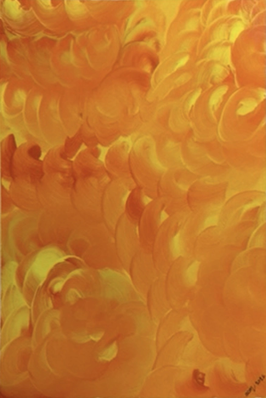 Akrylmålning Översikt - Orange puls - 1 av 2 av Ann-Christin (Acmpainting) Martinsson