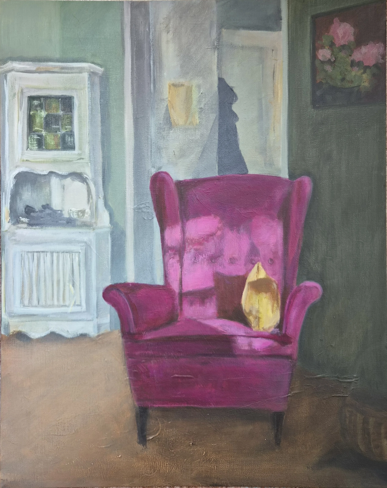 Akrylmålning Utan titel av Ise (Liselotte) Lindh Fahlström