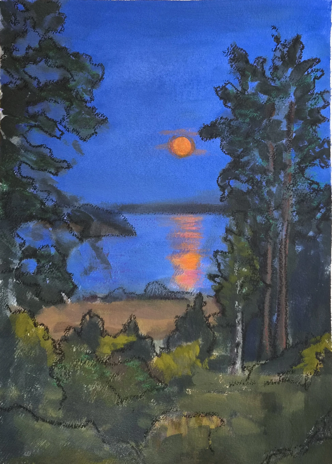 Måne 3 av Ise (Liselotte) Lindh Fahlström