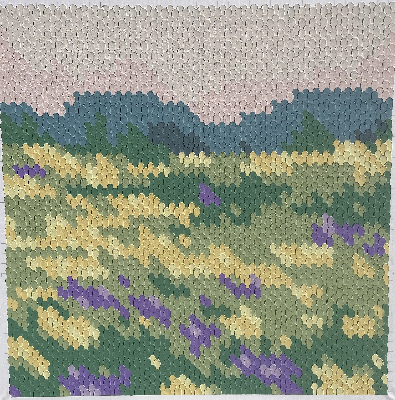 Akrylmålning Sommarängsblommor av Emil Schönfeldt