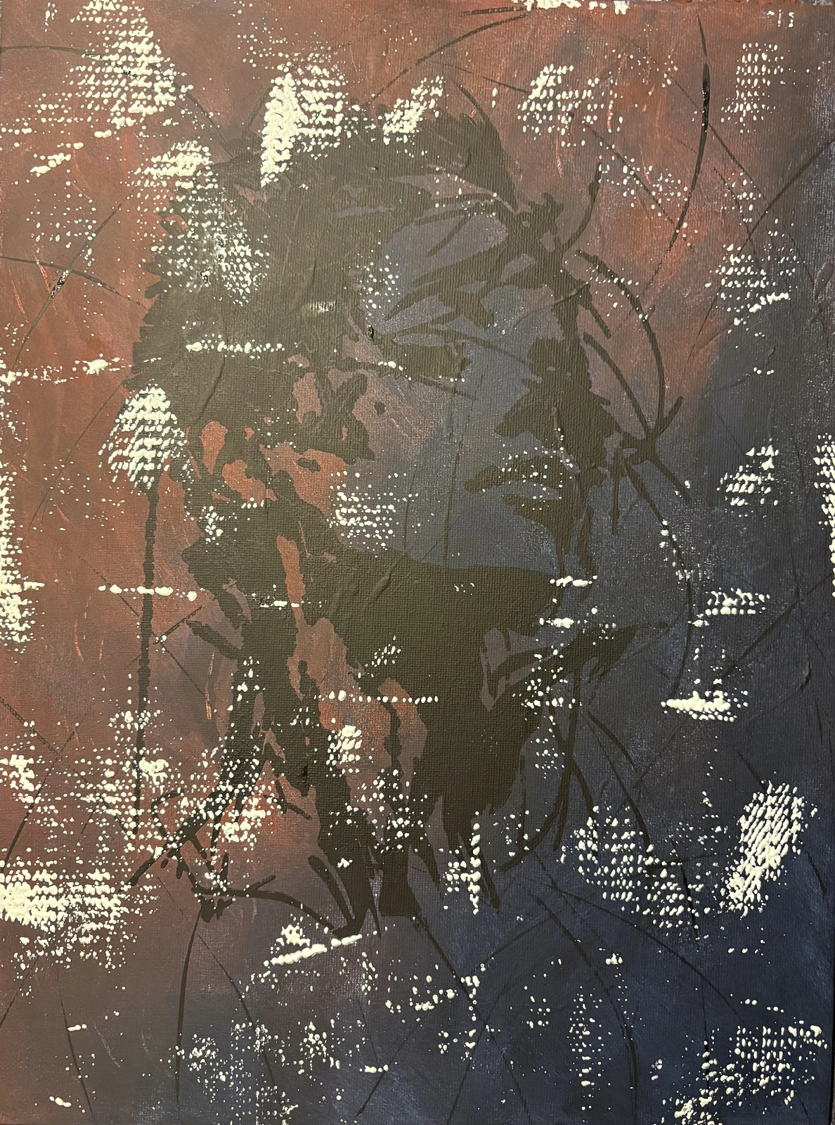 Akrylmålning När tankar inte stannar av Ann-Christin (Acmpainting) Martinsson