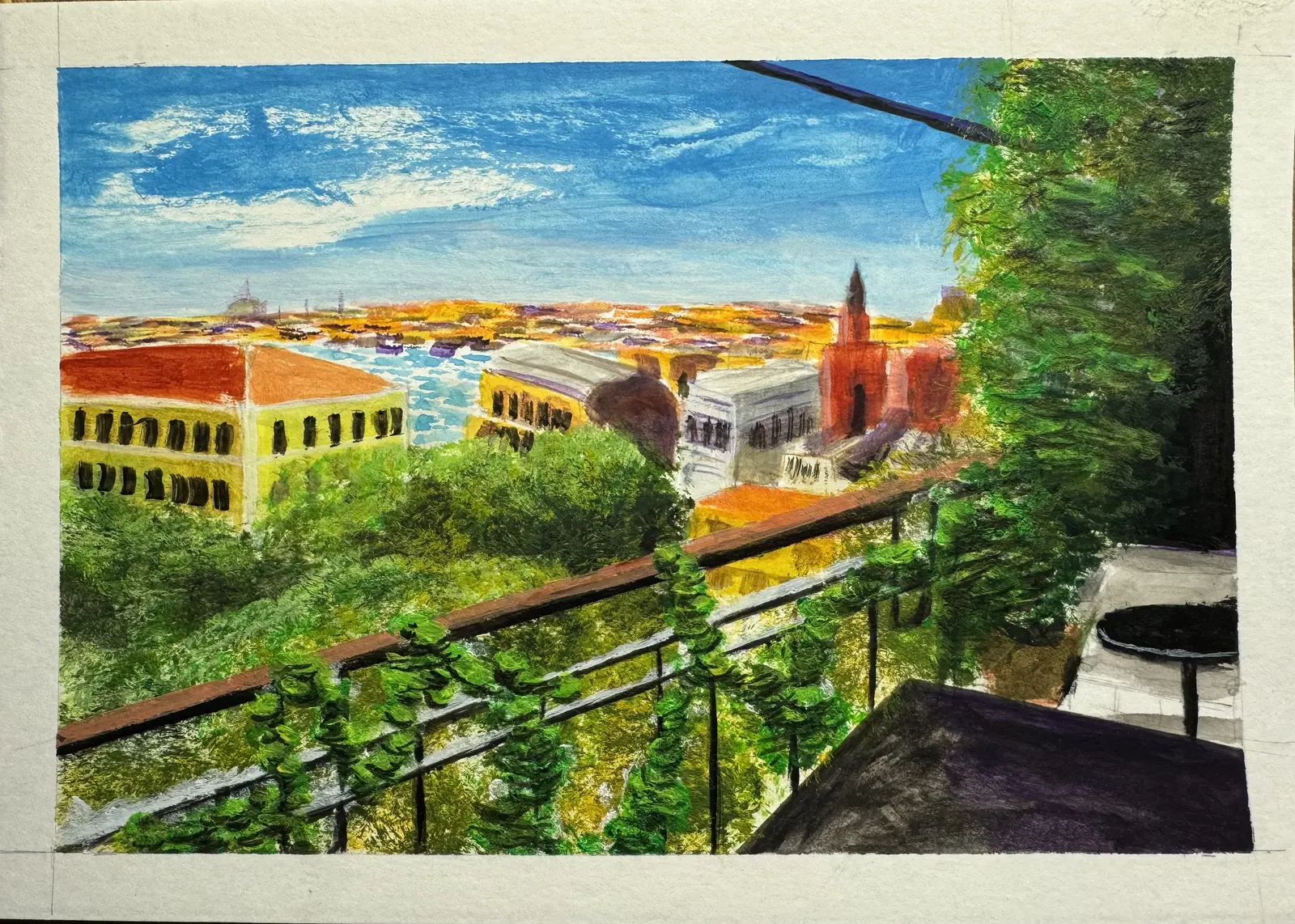 Akrylmålning View from Istanbul av Jesper Paulson