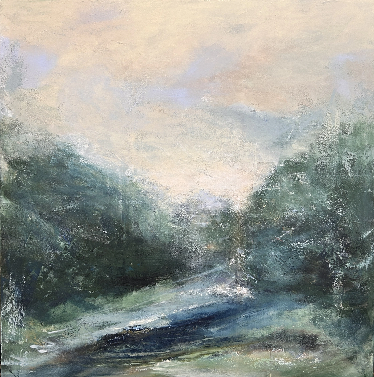 Akrylmålning En stund för eftertanke av Ulrica Halling Olsson_art Stockholm