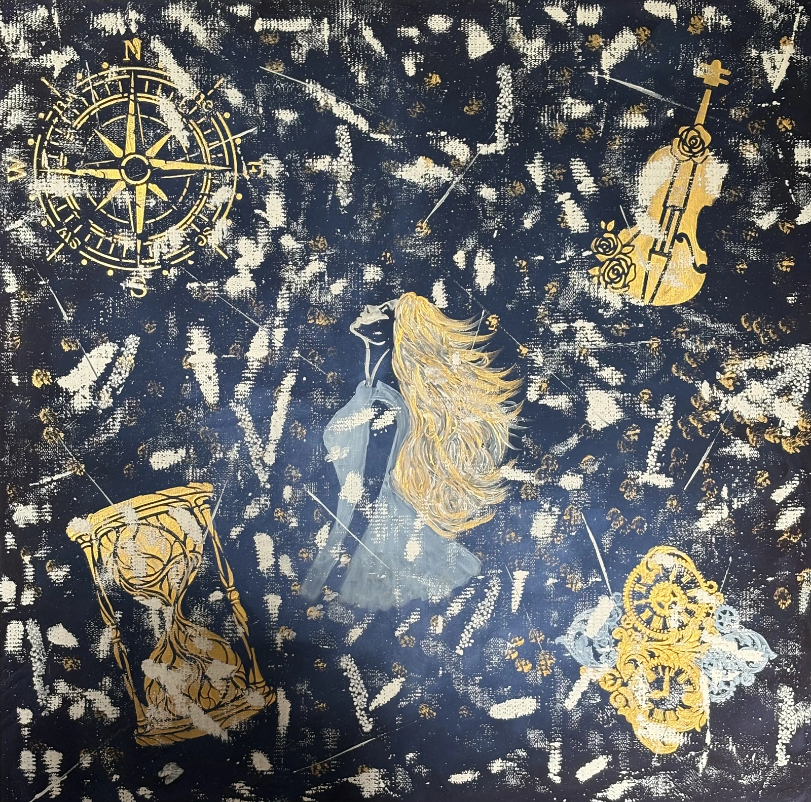 Akrylmålning Ett ögonblick av evighet av Ann-Christin (Acmpainting) Martinsson
