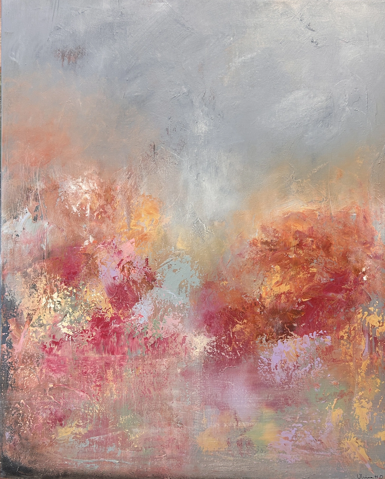 Akrylmålning Sensommar no. 2 av Ulrica Halling Olsson_art Stockholm