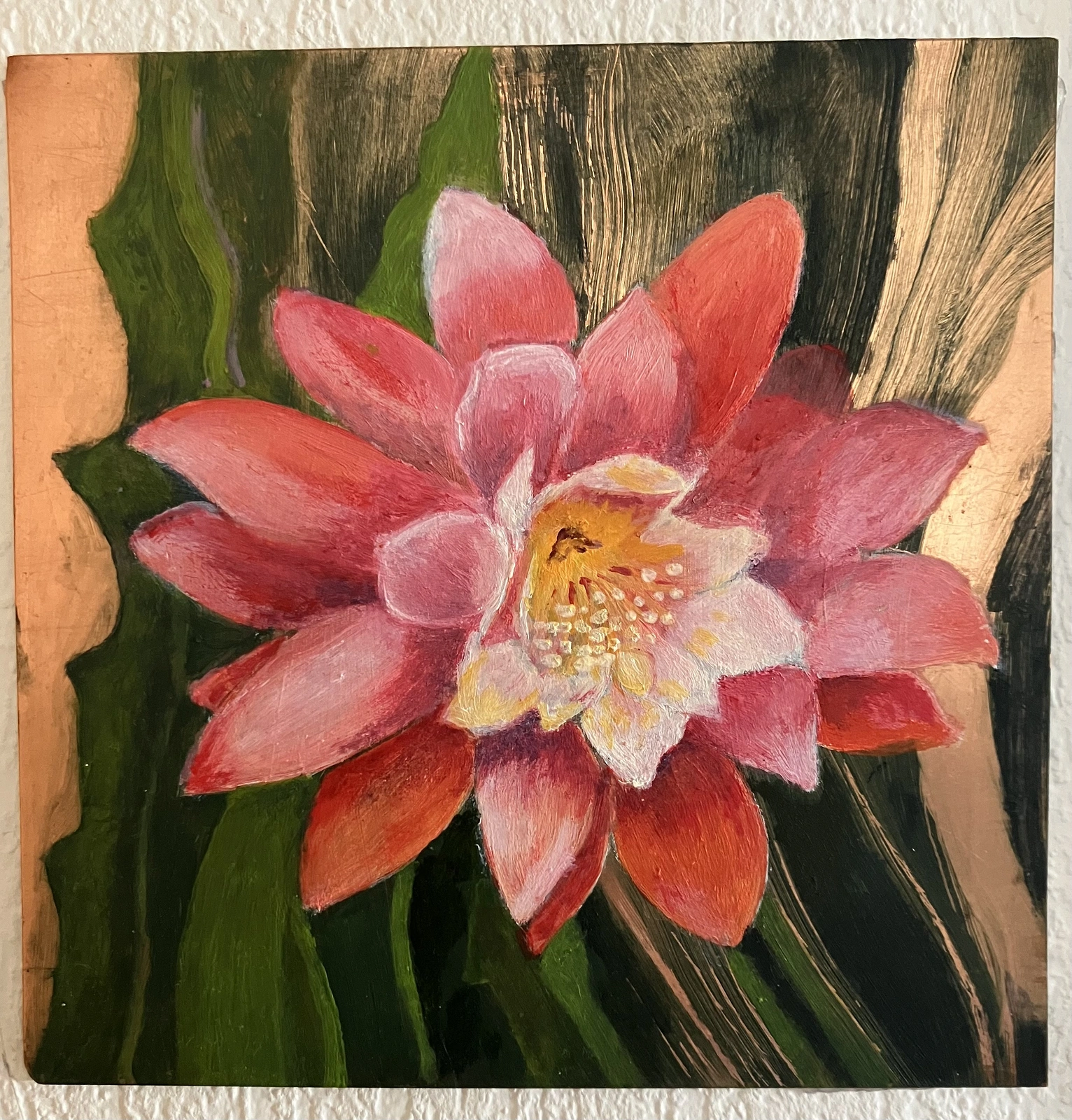 Oljemålning Blomman ser dig av Lilian Nilsson