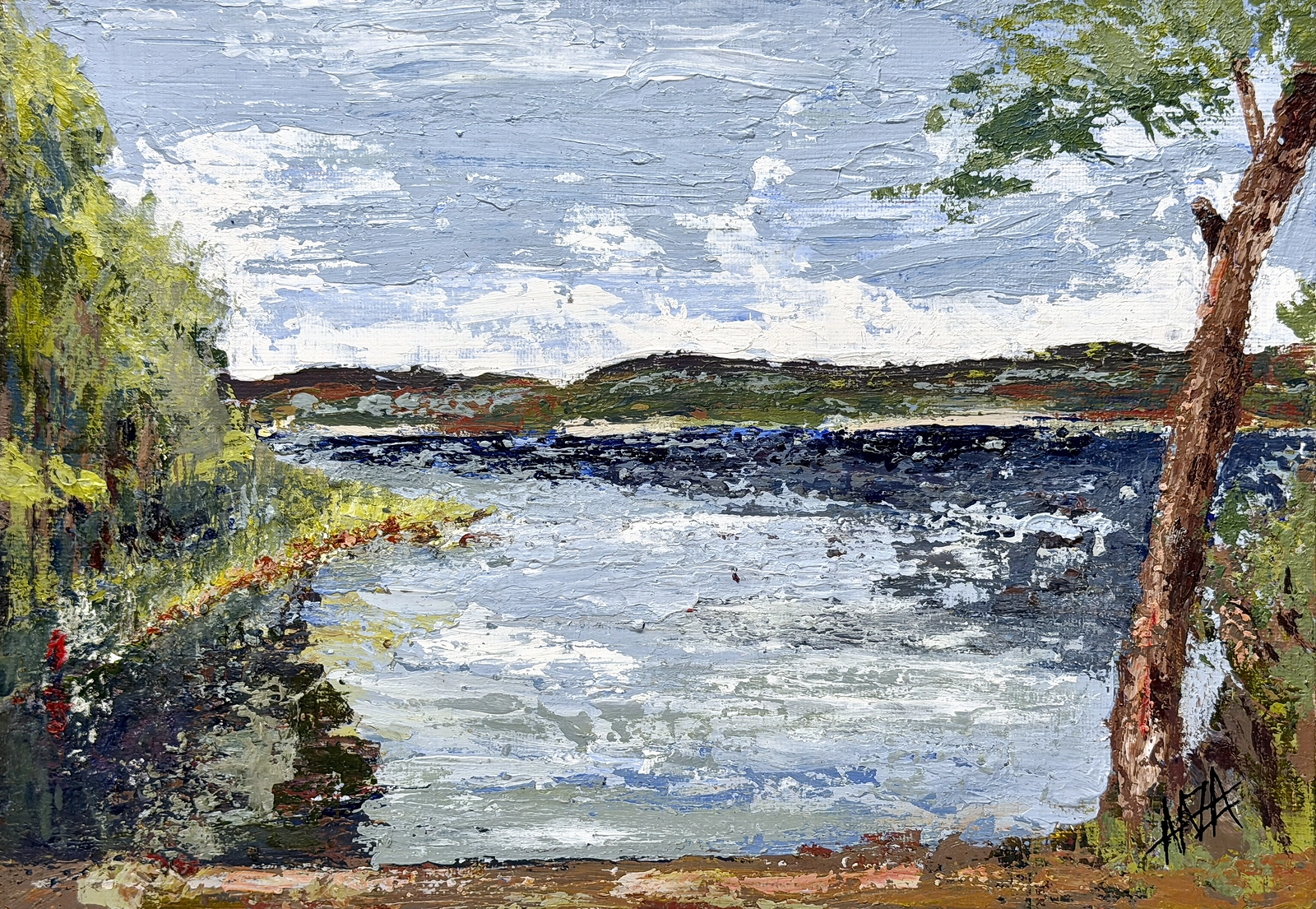 Akrylmålning En plats för vila av Aaza Jacobsson