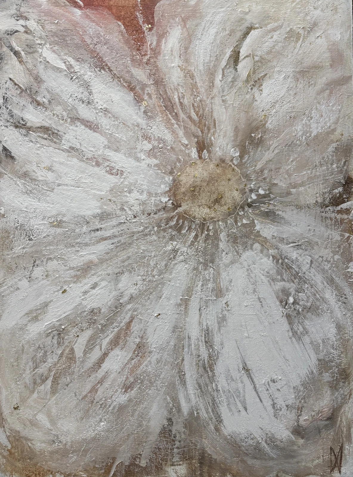 Akrylmålning Universal flower av Annette MA Stocker