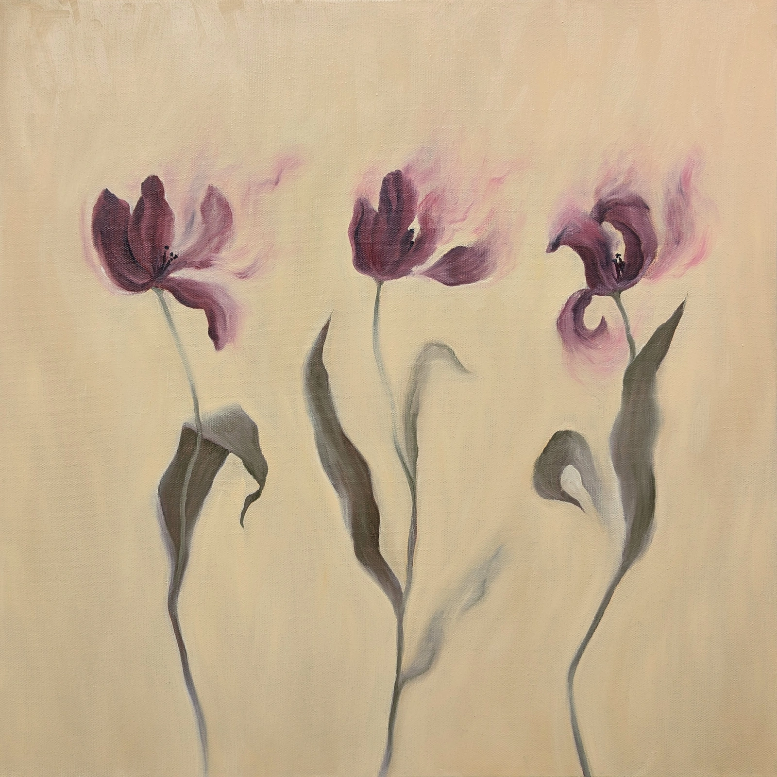 Oljemålning When the Warmth Faded av Harika Zerman