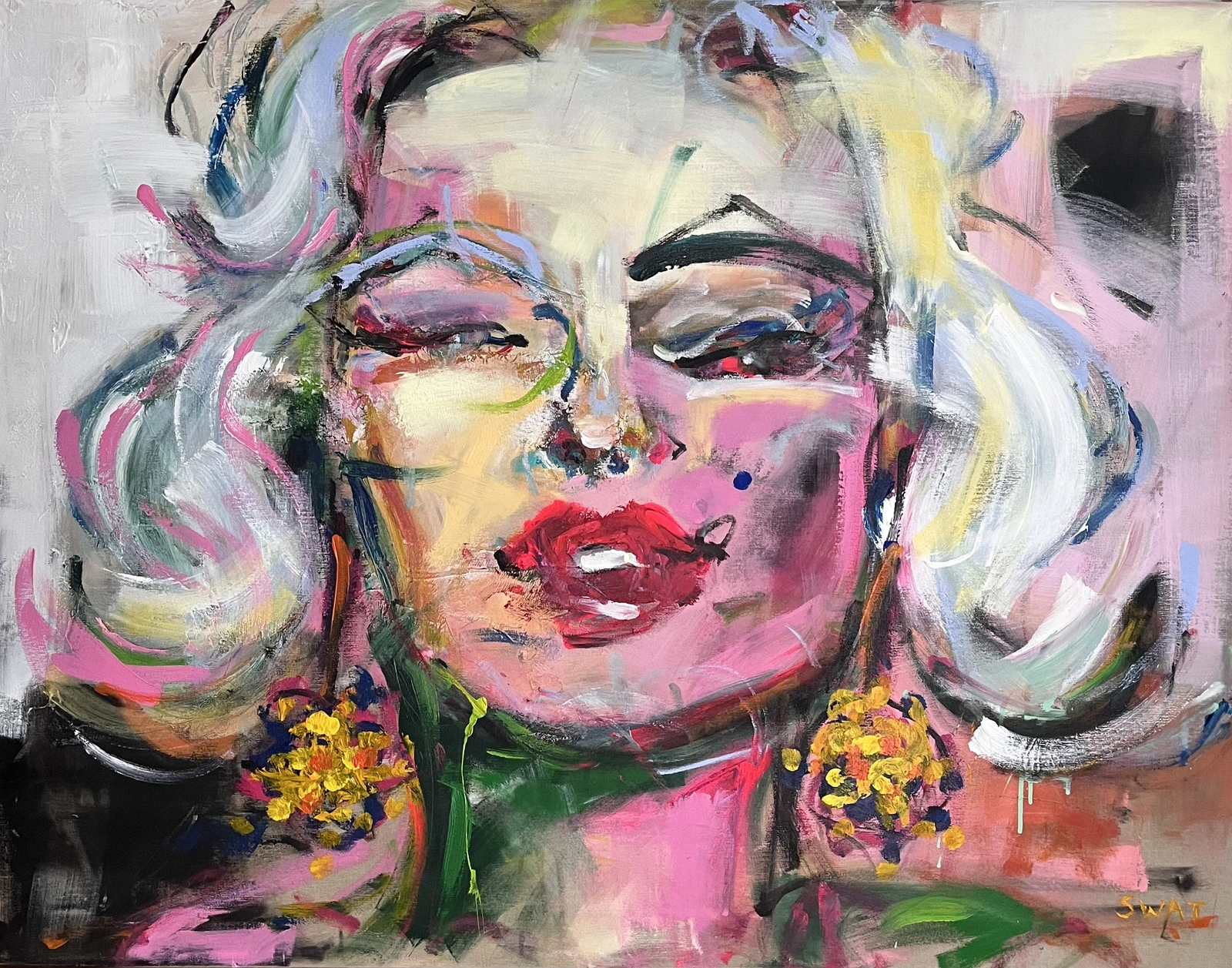 Akrylmålning Marilyn Monroe av Ilona Swat