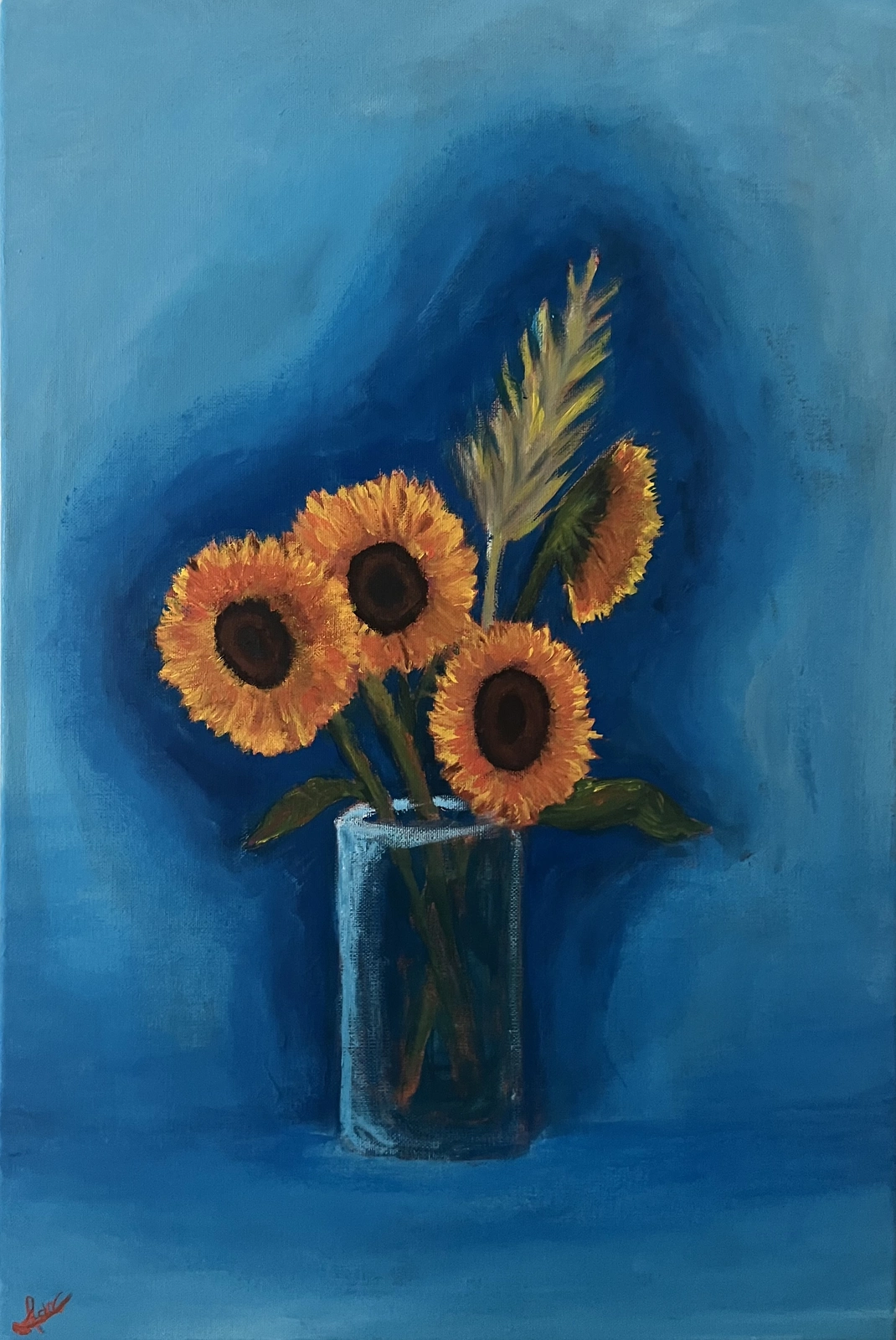 Akrylmålning Sunflowers av Adrian Nyberg