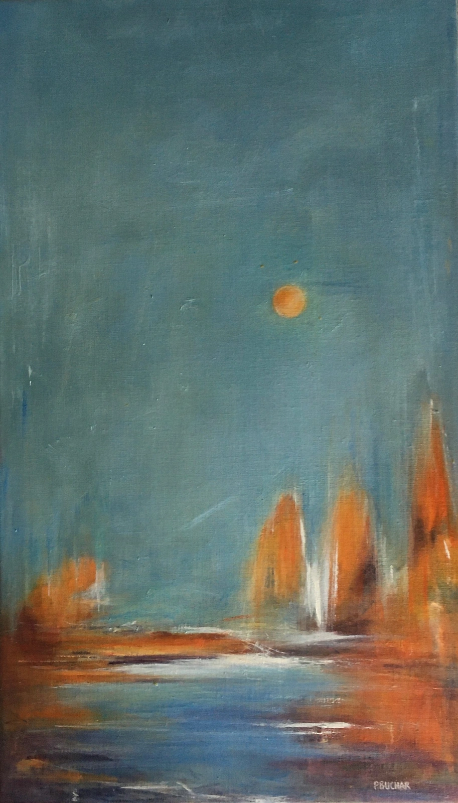Oljemålning ”autumn leaves” av Peter Buchar