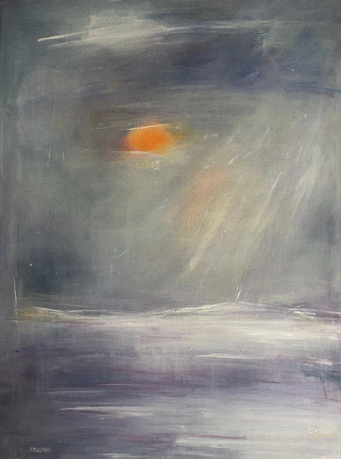 Oljemålning ”himmel och hav” av Peter Buchar