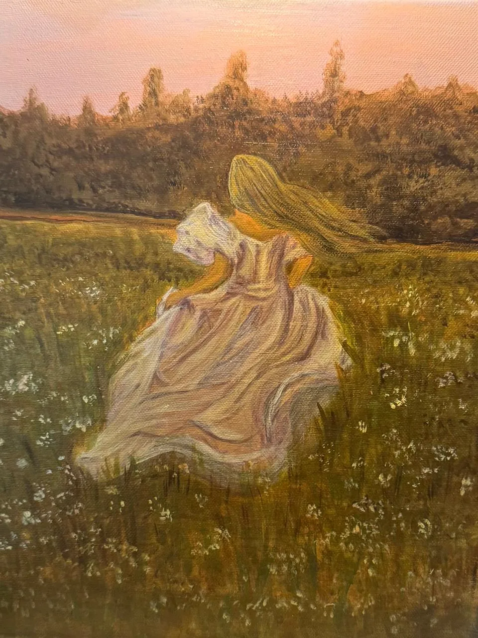 Akrylmålning Golden Brown av Akshaya Vidhya