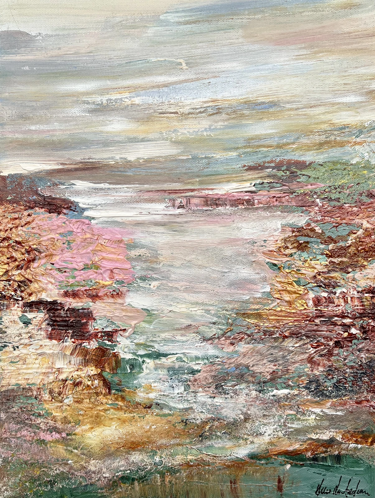 Akrylmålning September light av Anne-lee Andersson